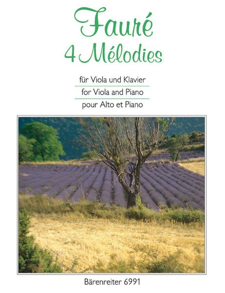 Faure, Four Melodies for Viola and Piano (Barenreiter)
