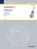 Gabrielli, 7 Ricercari for Cello (Schott)