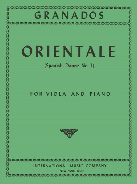 Granados, Orientale for Viola and Piano (IMC)