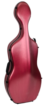 HQ Polycarbon Cello Case 4/4 - Brushed Red