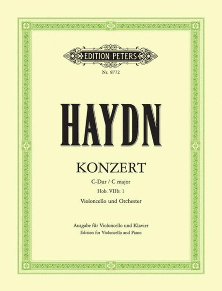 Haydn, Concerto No. 1 in C for Cello and Piano (Peters)