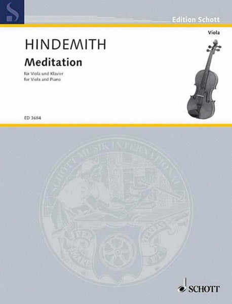 Hindemith, Meditation for Viola and Piano (Schott)