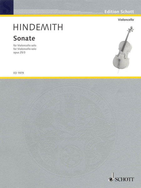 Hindemith, Sonata Op. 25 No. 3 for Solo Cello (Schott)