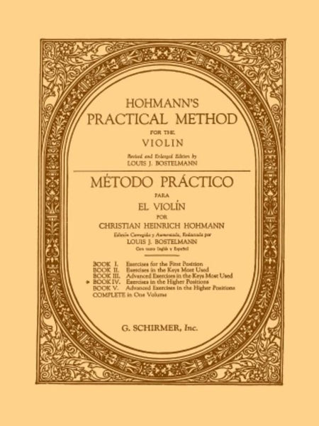 Hohmann, Practical Method For Violin Book 4 (Schirmer)