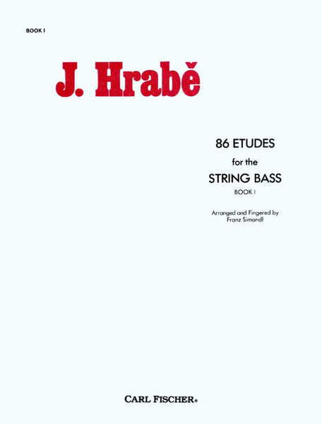 Hrabe, 86 Etudes Book 1 for Double Bass (Fischer)