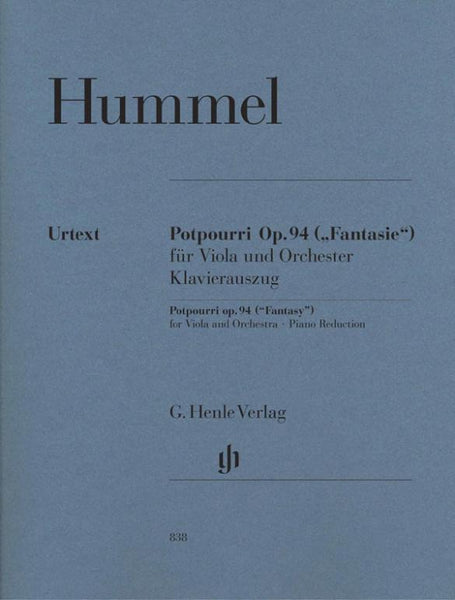 Hummel, Potpourri Fantasy Op. 94 for Viola and Piano (Henle)