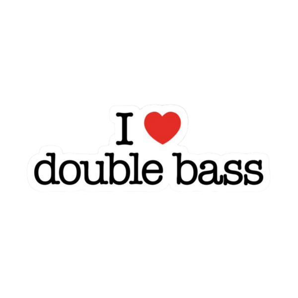 Sticker - I Heart Double Bass