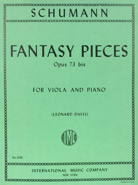 Schumann, Fantasy Pieces Op. 73 for Viola and Piano (IMC)