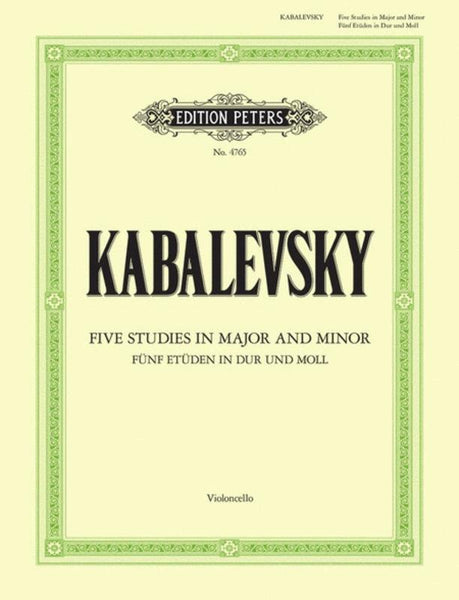 Kabalevsky, 5 Studies Op. 67 for Cello (Peters)