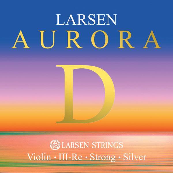 Larsen Aurora Violin D String 4/4 Strong - Silver