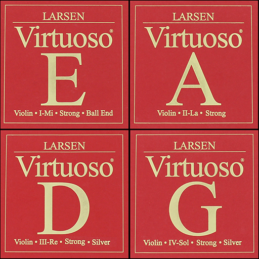 Larsen Virtuoso Violin String Set 4/4 (Strong with Ball E)