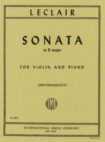 Leclair, Sonata in D Op. 9 No. 3 for Violin and Piano (IMC)