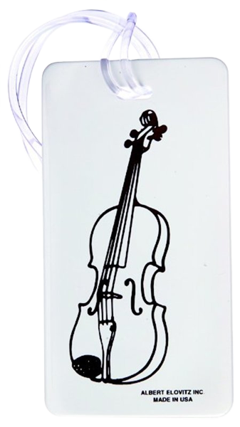 Luggage Tag - Black and White Violin/Viola