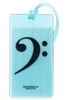Luggage Tag - Colourful Soft Rubber with Black Bass Clef