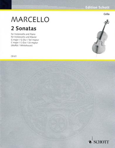 Marcello, Two Sonatas in No. 5 in G and No. 6 in C for Cello and Piano (Schott)