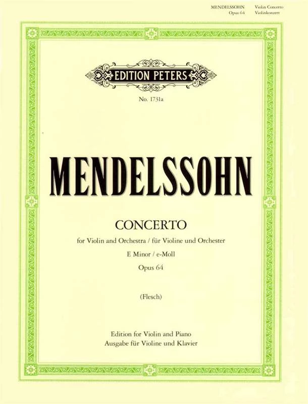 Mendelssohn, Concerto in E minor for Violin and Piano (Peters Mendelssohn, Concerto in E minor for Violin and Piano (Peters
