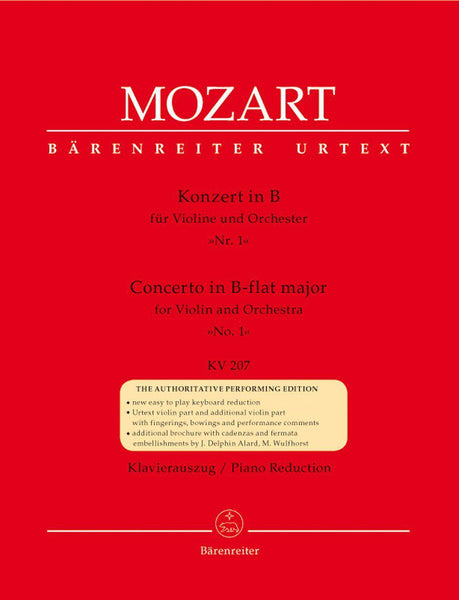 Mozart, Concerto No. 1 in B flat K. 207 for Violin and Piano (Barenreiter)