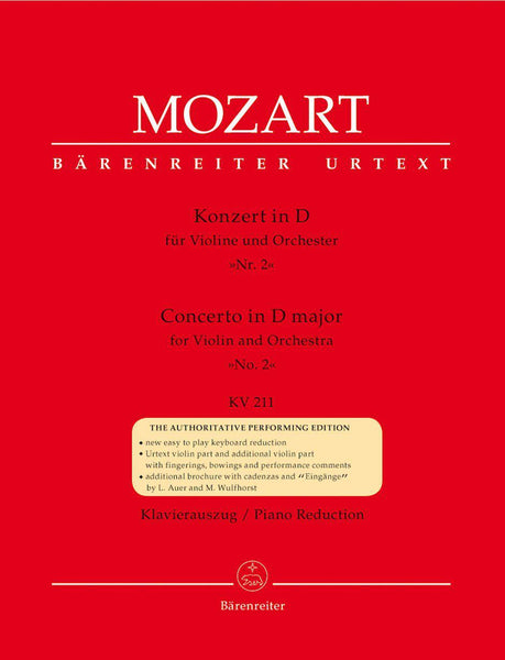 Mozart, Concerto No. 2 in D K. 211 for Violin and Piano (Barenreiter)