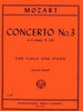 Mozart, Concerto No. 3 in G K216 for Viola and Piano (IMC)