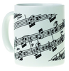 Mug - White with Black Sheet Music