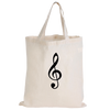 Music Tote Bag - Treble Clef (Calico)