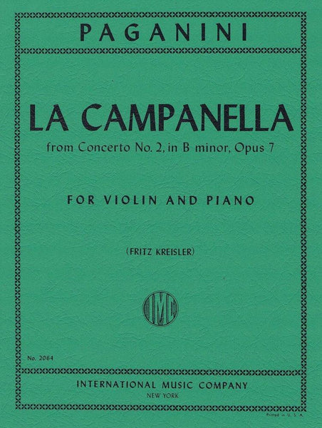 Paganini, La Campanella from Concerto No. 2 in B Minor Op. 7 for Violin and Piano (IMC)