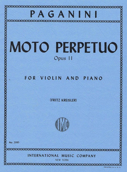 Paganini, Moto Perpetuo Op. 11 for Violin and Piano (IMC)