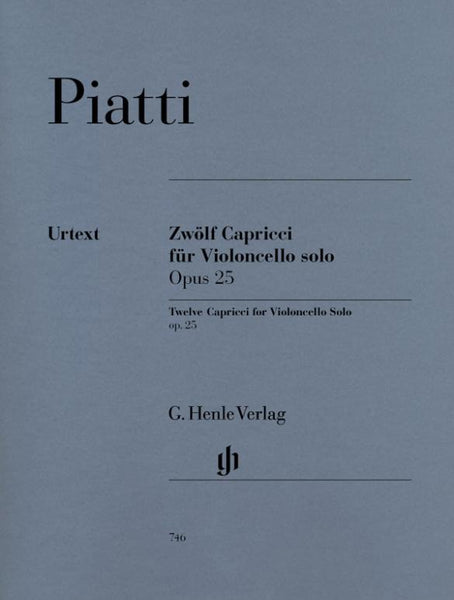 Piatti, 12 Caprices Op. 25 for Cello (Henle)