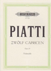 Piatti, 12 Caprices Op. 25 for Cello (Peters)