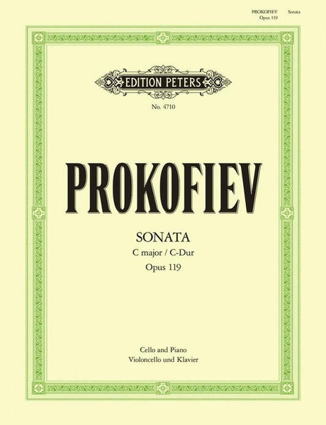 Prokofiev, Sonata in C Op. 119 for Cello and Piano (Peters)