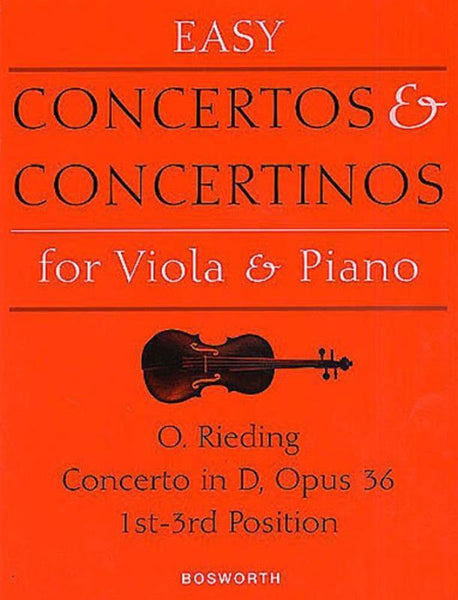 Rieding, Concerto in D Op. 36 for Viola and Piano (Bosworth)