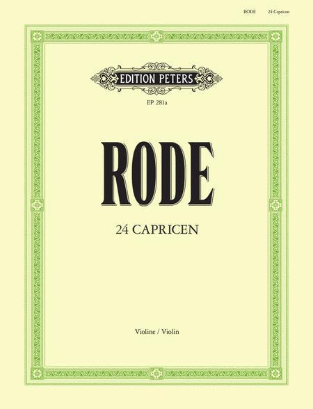 Rode, 24 Caprices for Violin (Peters)