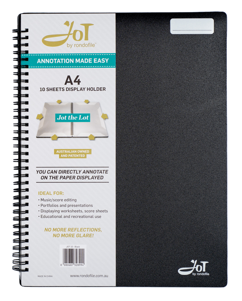 Rondofile Jot with Black Cover (10 sheets)