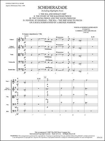 Scheherazade (Korsakoff arr. Gruselle) for String Orchestra