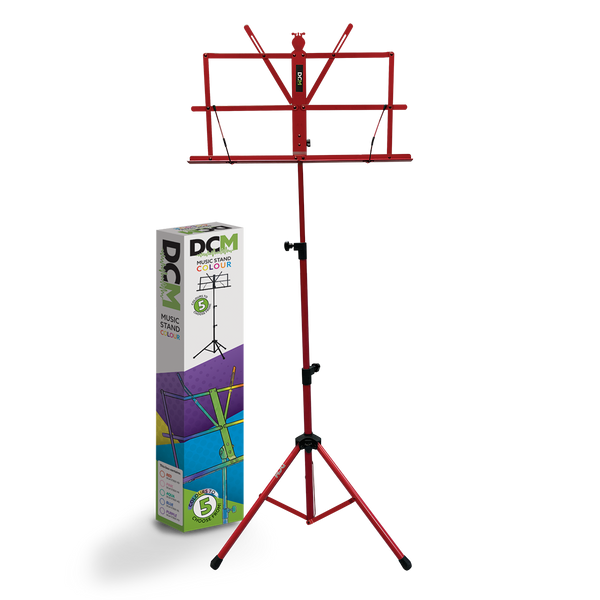 DCM Folding Music Stand with Bag Red