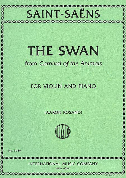 Saint Saens, The Swan from Carnival of The Animals for Violin and Piano (IMC)
