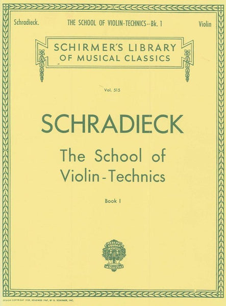 Schradieck, School of Violin Technique Book 1 (Schirmer)