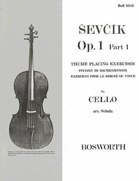 Sevcik, Op. 1 Part 1 for Cello (Bosworth)