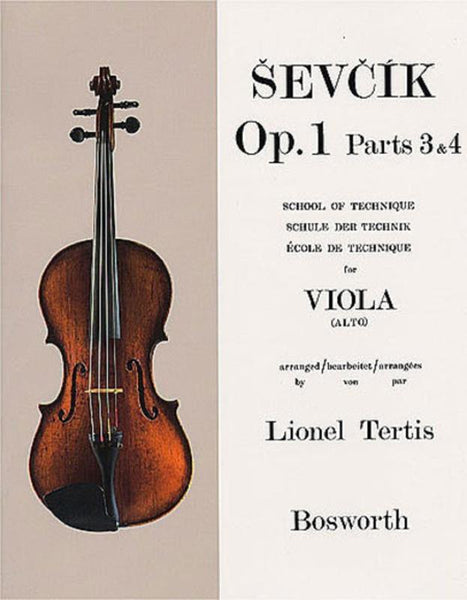 Sevcik, Op. 1 Parts 3 and 4 for Viola (Bosworth)