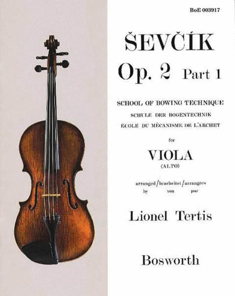Sevcik, Op. 2 Part 1 for Viola (Bosworth)