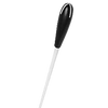 TAKT Baton 13" - White Stick with Ebony Handle and White Cross