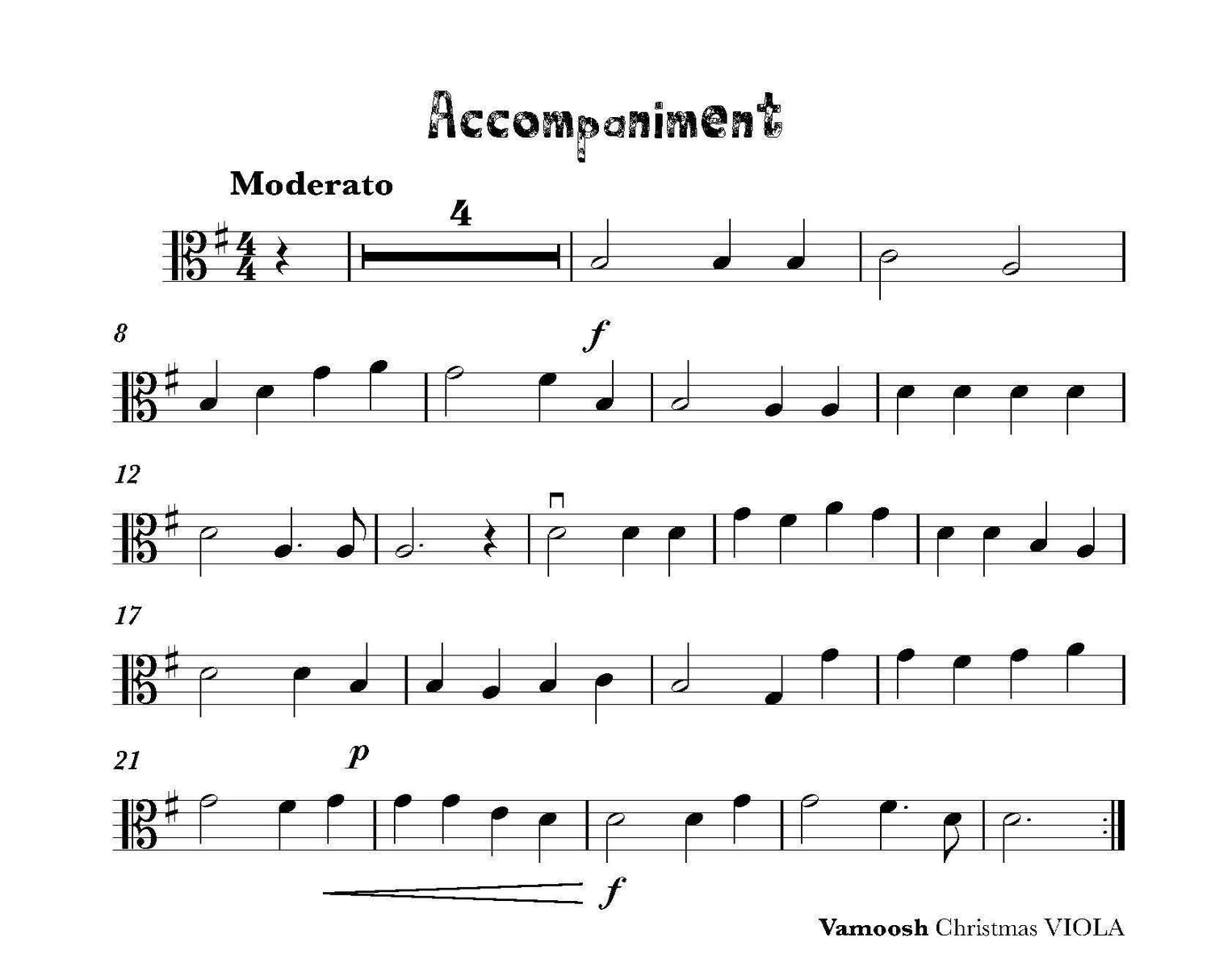 Vamoosh Christmas Viola Book Simply for Strings