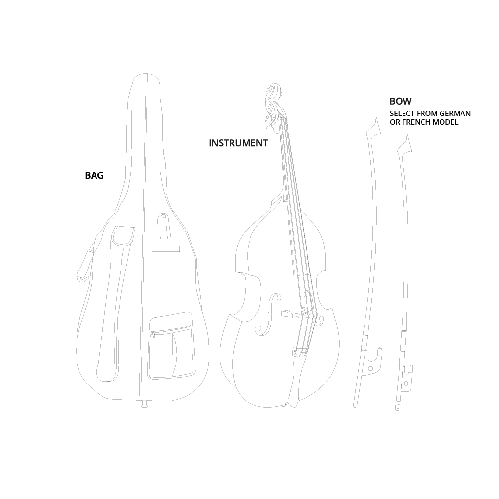 Virtuoso Double Bass Outfit Simply for Strings
