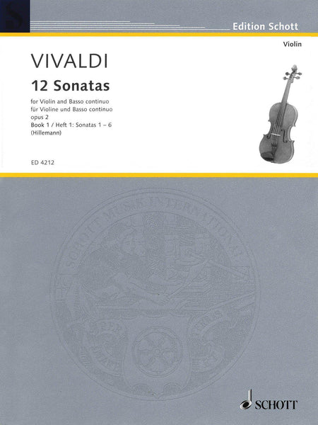 Vivaldi, 12 Sonatas Op. 2 Book 2 for Violin and Piano (Schott)