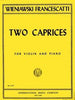 Wieniawski, Two Etudes and Caprices Op. 18 Numbers 4 and 5 for Violin and Piano (IMC)