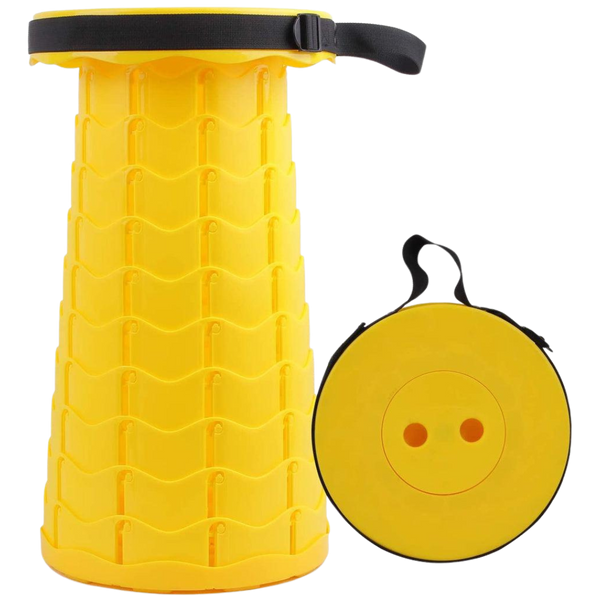 Cello Stool - Round Plastic Adjustable 6.5-44.5cm, Yellow