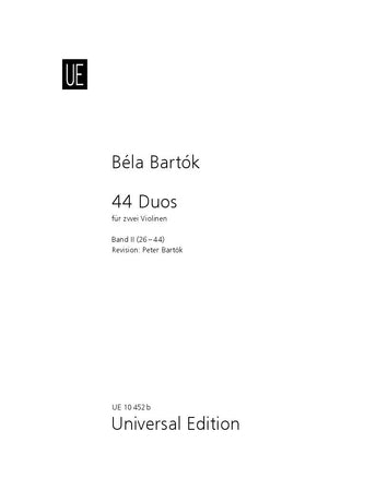 Bartok, 44 Duets for Violin Volume 2 (Universal)